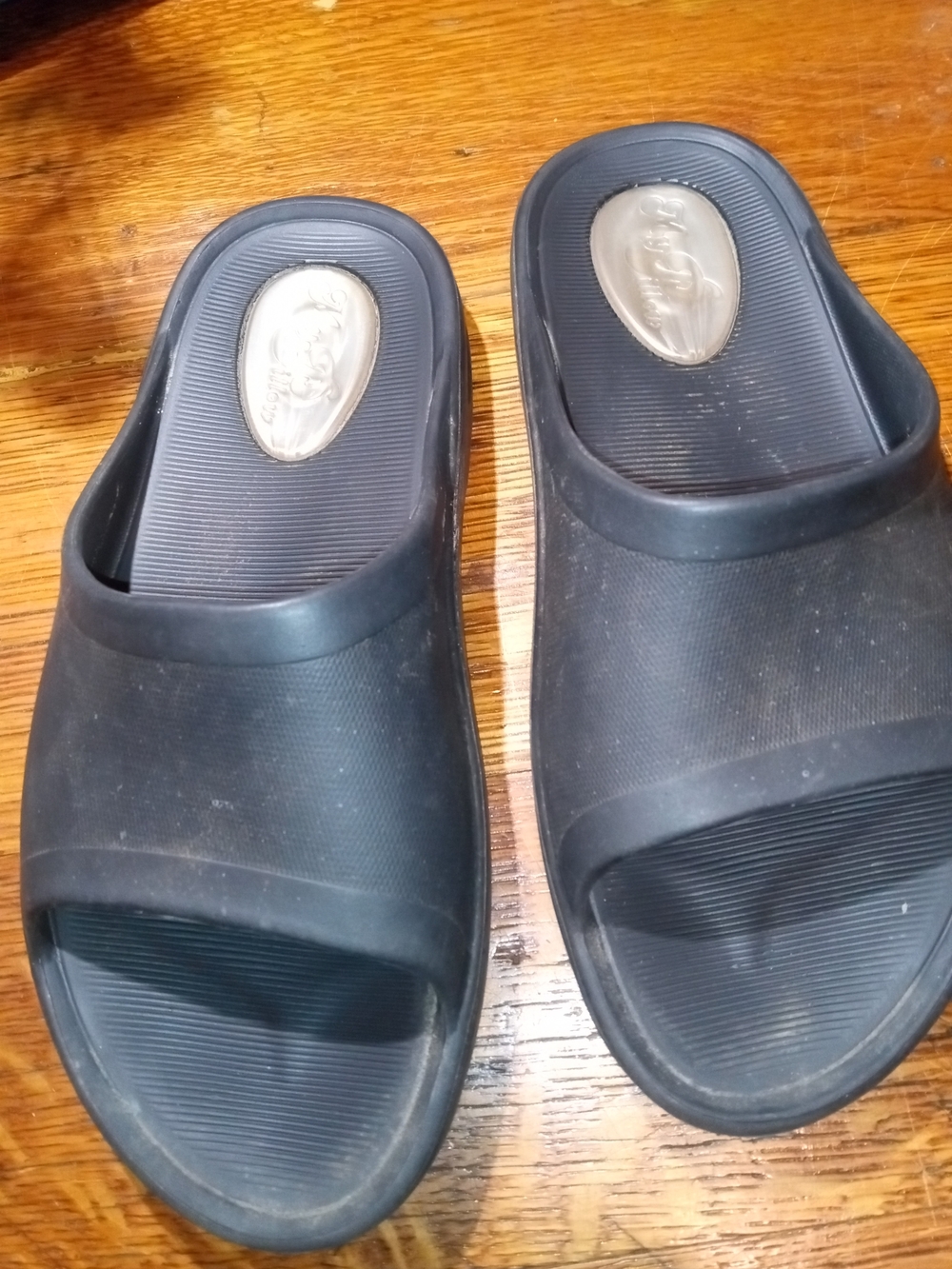 My Pillow Women's Black Slide Sandals - Comfort Slip-On Sandals